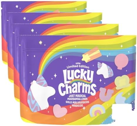 Lucky Charms Only Marshmallows Snacks and Baking Ingredient, St. Patrick’s Day Edition, 4 oz (Pack of 4)