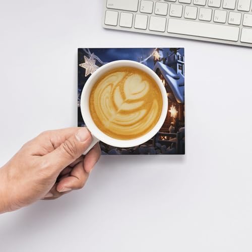 Dessous de verre de Noël absorbants et antidérapants pour table - 7