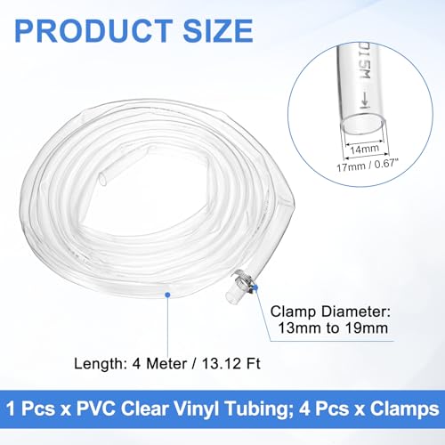 Manguera de drenaje de PVC transparente flexible de 13 pies para bombear agua 3