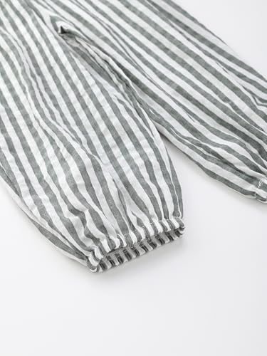 Image of BINIDUCKLING Toddler Pull Up Loose Gingham Girls Pants