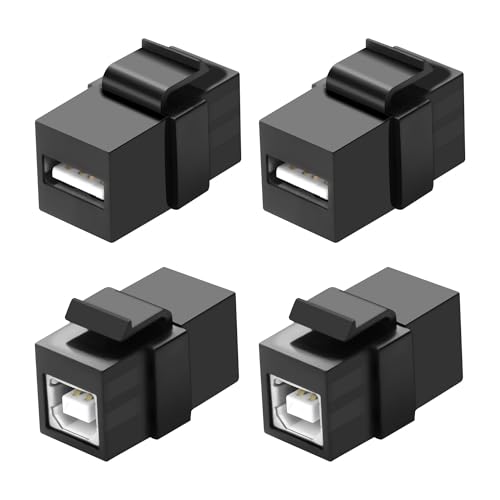 Adaptateur USB B femelle vers type A femelle Keystone USB 2.0 encastrable