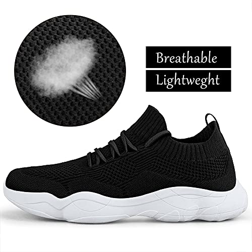 Feethit Womens Walking Shoes Lightweight Casual Slip On Fashion Sneakers Black White #TOP3