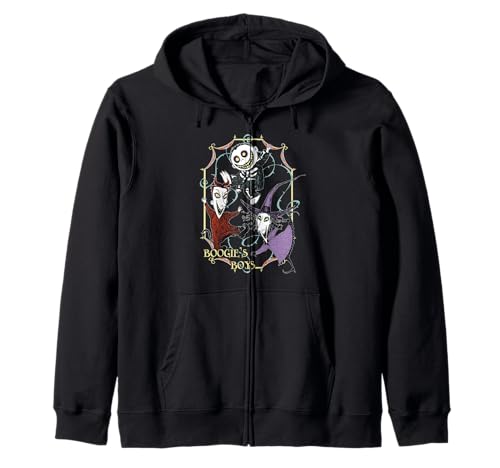 Nightmare Before Christmas Boogie Boys Gang Zip Hoodie chaud avec grande capuche