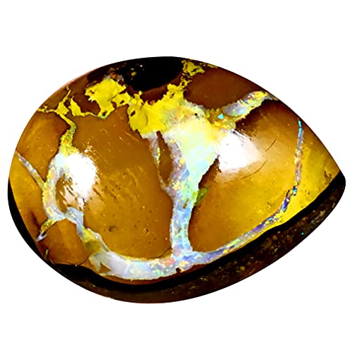 Opale Boulder naturelle Koroit 5.59 ct, pierre précieuse brute d'Australie multicolore