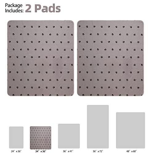 Pupteck Washable Pee Pads For Dogs - Waterproof Reusable Puppy Potty Training Pads Whelping Mat - Fast Absorption Non-Slip Pet Food Feeding Mat -Pad For Small Animals #TOP1