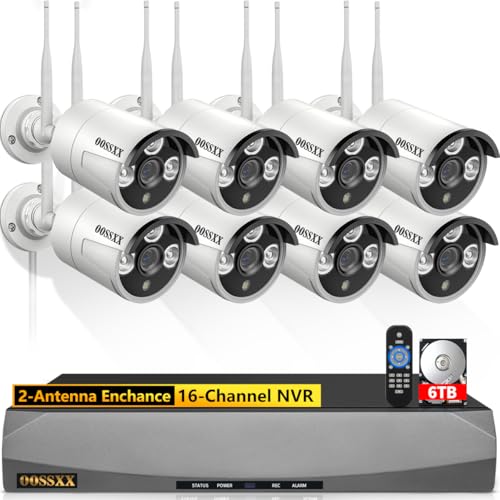 (Dual Antennas for Wi-Fi Enhanced) AI Human Detected Wireless Security Camera System