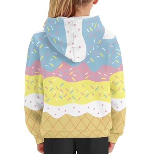 Image of Coloranimal Unisex Girls and Boys Long Sleeve Hoodies Hoody Athletic Pullover Sweatshirts Tops Age 6-16year