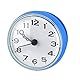 TOPINCN Wanduhr mit Saugnapf, Wasserdicht Rund Zubehör Uhr Mini Uhr Wasserdicht Miniatur Schlafzimmeruhr (Blau)