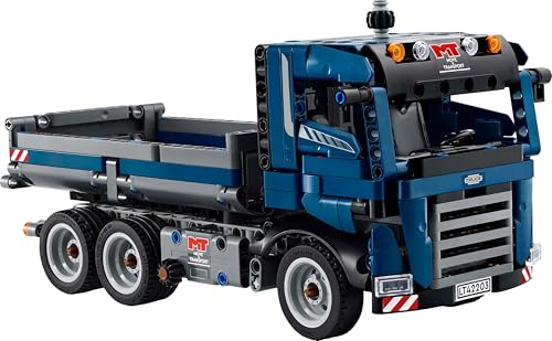 Image of LEGO Technic Tipping Dump Truck Toy, Blue Construction Vehicle Set 42203 Building Blocks Toys for 9+ Gift for Boys and Girls