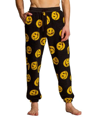 JOE BOXER Cozy Sherpa Men's Pajama Pants, Jogger PJ With Pockets for Lounging