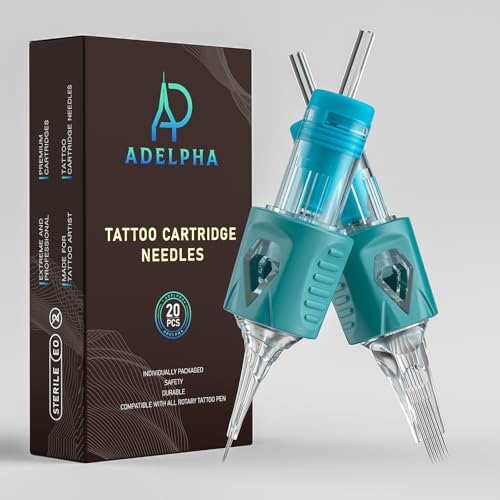 20Pcs 1203RL Tattoo Cartridge Needles Standard Round Liner Professional Disposable Tattoo Needle with Membrane