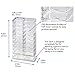 byAlegory Acrylic Universal Makeup Organizer Tower w/Removable Dividers Can Stand or Lay Flat on Vanity Desk or in Drawer | 20 Space Cosmetic Storage Container - Clear