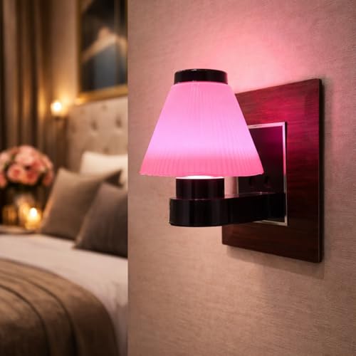 Image of GURUSOAMI Small lamp Type 2 Pin Night Lamp 0.5 Watt Plug & Play Bulb for Bedroom, Living Room, Zero Watt Light Direct Socket use for Night (Pink, 1)