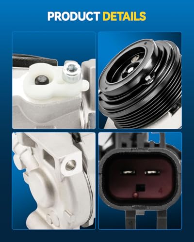 Image of PHILTOP NEW AC Compressor w /Clutch for Volkswagen Routan 2009-2010 3.8L | for Grand Caravan /Town & Country 2008-2010 3.3 /3.8L, Replaces# 55111416AD 55111417AD 4710825 TEM275813 1967X 3693141 4710824