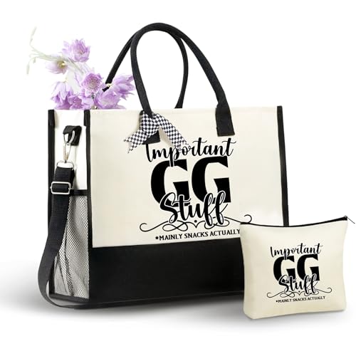 Bolso Tote de Lona InnoBeta para Mujer con Cierre y Correa miniatura 1