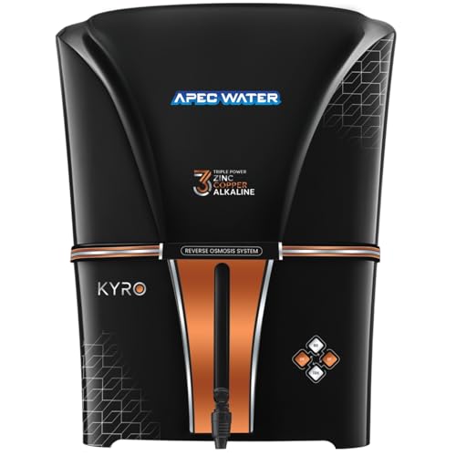 Image of Apec Water Copper+Alkaline RO Water Purifier with 10 Stage Purification Filtration, UV, UF, TDS Adjuster and 12 Liter Large Storage Tank, Suitable for all type of water supply