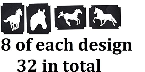 Horse Collection (32 Tattoo Glitter Airbrush Stencil Horse)