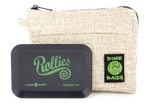 Dime Bags All-in-One Padded Pouch with Accessory Tray & Smell/Spill Proof Pocket, Protective Case for Glass Storage & Travel