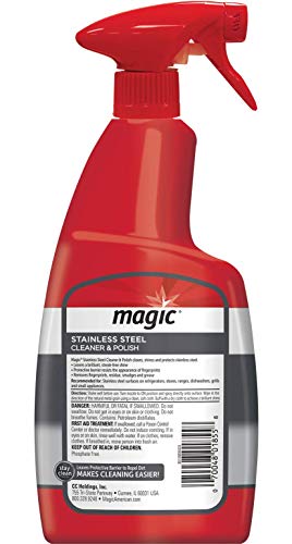 Magic Stainless Steel Cleaner - 24 Ounce - Removes Fingerprints Residue Water Marks and Grease from Appliances - Works Great on Refrigerators Dishwashers Ovens Grills - Thumbnail 2
