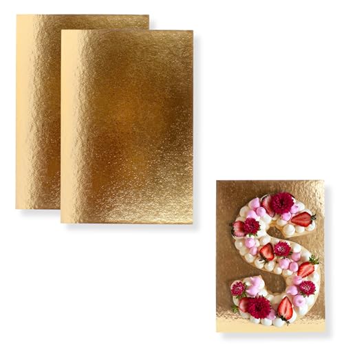 Be Your Packer 10 Supporti per Torte Rettangolari 30x20 cm Oro 1 mm di Spessore | Sottotorta per Feste Matrimoni, Decorazioni per Torte e Dolci | Base per Torta Perfetta per Torte e Dolci Dorato