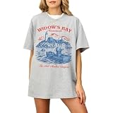 Widow's Bay Travel Shirt, Funny Retro Graphic Tee Multicolor