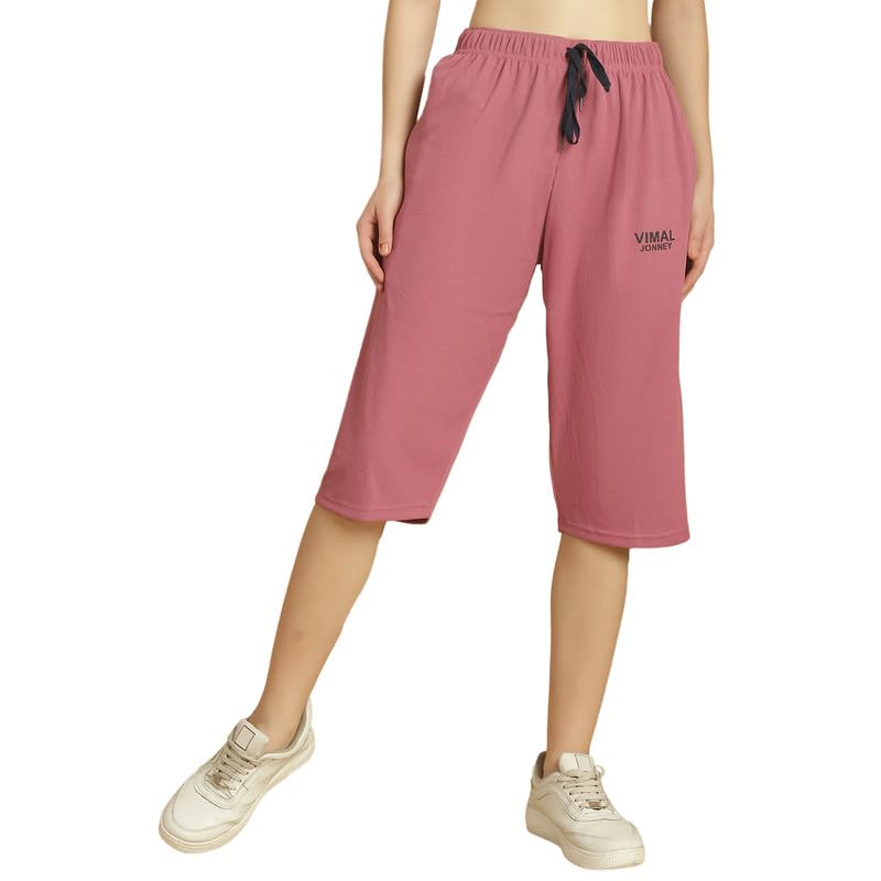Mack Jonney Solid Regular Fit Polyster Lycra Capri for Women-P