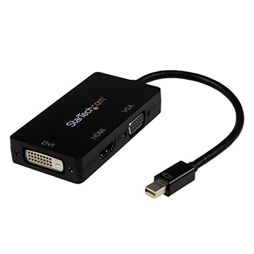 StarTech.com 3 in 1 Mini DisplayPort Adapter - 1080p - Mini DP/Thunderbolt to HDMI/VGA/DVI Splitter for Your Monitor (MDP2VGDVHD)