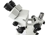 Stereo Microscope,Binocular Microscope，with 56-Bulb LED Ring Light,6X-45X Magnification,WF10X Eyepieces,0.6X-4.5X Zoom Objective