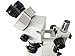 Stereo Microscope,Binocular Microscope，with 56-Bulb LED Ring Light,6X-45X Magnification,WF10X Eyepieces,0.6X-4.5X Zoom Objective