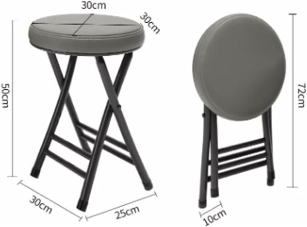 Tabouret de bar pliant pliable pour petits espaces assise rembourrée - 7