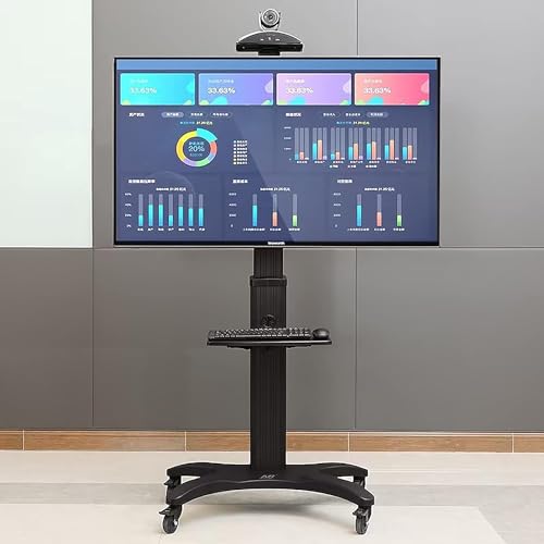 Soporte móvil para TV de piso con ruedas miniatura 7