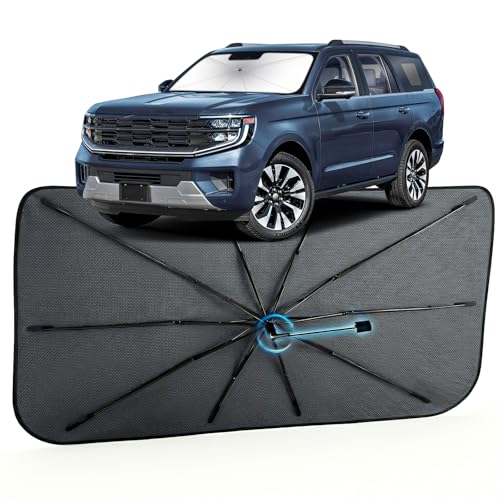 Image of Car Windshield Sun Shade for Ford Expedition 2018-2026 -[Reflective Coated Fabric] Sunshade Umbrella for Front Window, Car Shades Sun Visor Keep Car Cool and Protects Interior, 1:1 Exact Fit