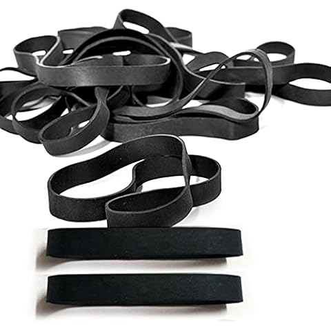 Gsrhzd 30 PCS Rubber Band, Black Elastic Bands, Suitable for File Organization in Home or Office(Black) Cover