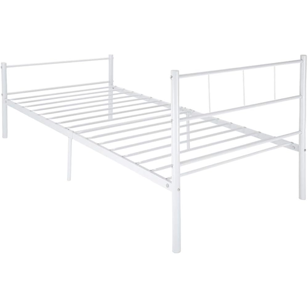 NEW Cheap Strong Single Bed Metal Frame WHITE Quality Express (White
