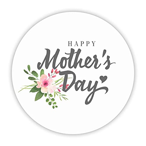 Étiquettes autocollantes rondes classiques personnalisables, élégantes et élégantes pour la fête des mères Cover
