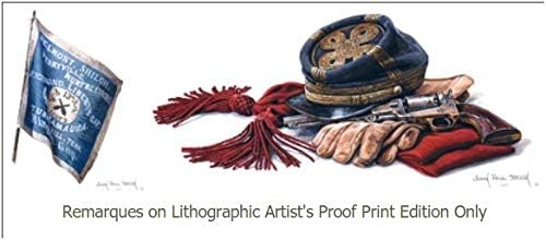 Miniatura 2 de John Paul Strain 's FORM BRIGADES, Impresión litográfica de prueba de artista, Generales Cleburne, Forrest & Govan Spring Hill, Tennessee, 29 de