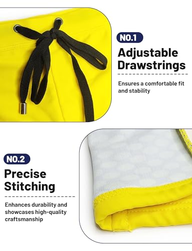 FEOYA Men's Swim Jammer Short Swimsuit Trunks Quick Dry Square Leg Swim Briefs Board Shorts with Drawstring4