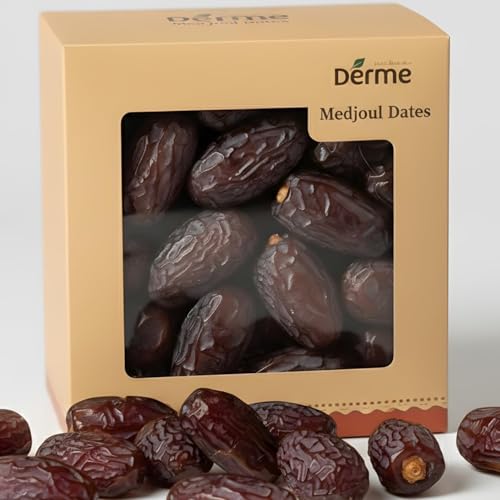 Fresh Medjool Dates with Pits Large Soft & Juicy Dates Medjool Naturally Sweet Whole Dates Egyptian No Added Sugar or Preservatives Vegan Snack