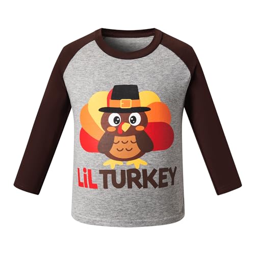 Toddler Baby Boy's Little Turkey T-shirt Thanksgiving Tee Shirt