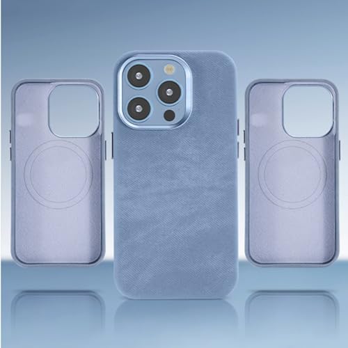 Funda magnética de cuero para iPhone 15 Pro en color gris Hazara 7