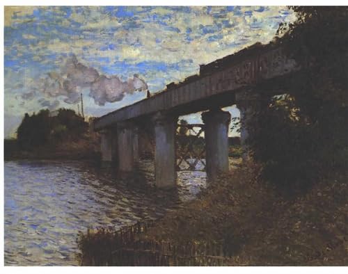 Peintures le Pont du Train Claude Monet une impression haut de gamme pour mur de cabinet élégant