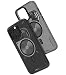 Produktbild Aulumu A15 TPU für iPhone 15 Pro Max Magnetische Hülle, IMD-Technologie, Kompatibel mit MagSafe, [Aluminiumlegierung Kamerarahmen] Stoßfest Kratzfest Handyhülle, Halbtransluzentes Schwarz