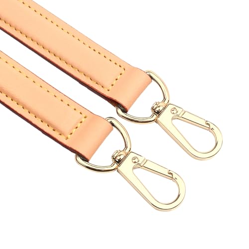 Image of Genuine Vachetta Leather Shoulder Bag Strap Replacement for Graceful Tote Bag(APRICOT-Width:0.7in&Length:27.5in)