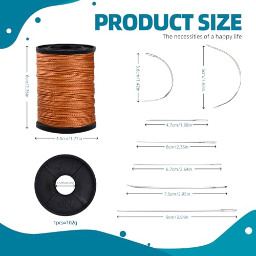 image for Topus Extra Strong Upholstery Repair Sewing Thread Kit and Heavy Duty 