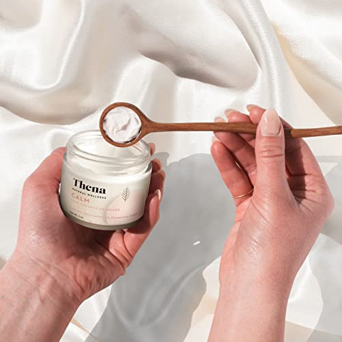 THENA CALM Face Moisturizer Cream Organic & Natural Skin Care, Ultra Hydrating With Hyaluronic Acid & Lavender Plant-based Skincare Anti aging Face Cream Dry Skin Facial Moisturizer For Women Men - Thumbnail 2