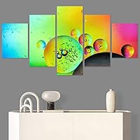SIGNWIN 5 Panel Canvas Wall Art Abstract Closeup Digital Art Modern Artwork for Home Decorations Ready to Hang - 60