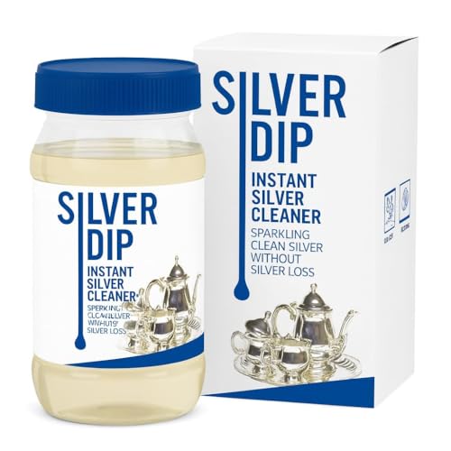 Image of Silver Dip - Fast-Acting Silver Cleaner for Home & Kitchen Use | Instantly Restores Shine Without Fading or Damage (Basil)