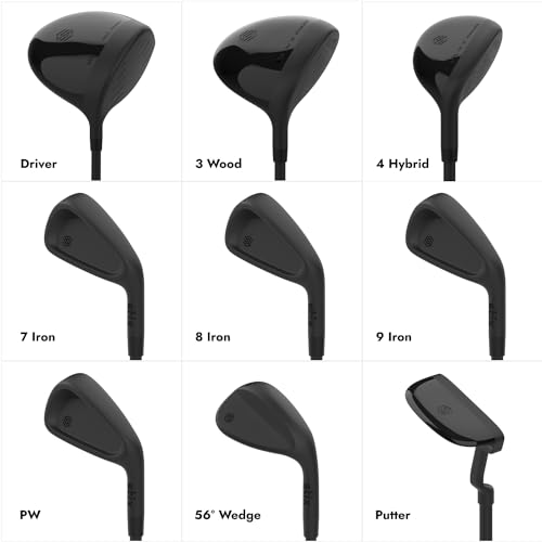 Stix Golf 9 Club Set - Unisex - Black - 9 Clubs - Graphite Shafts - Premium Materials, Modern Design, Quality - Right Handed, Stiff Flex thumb #2
