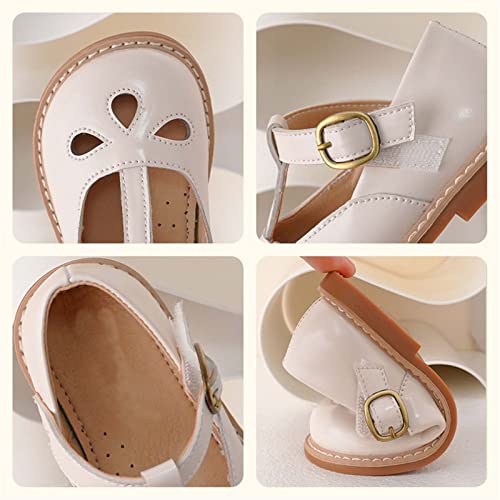 Girls Small Leather Shoes Hollow Breathable Princess Shoes Dress Shoes Little Child Big Kids Kids Buckle Strap Sandals (Black, 13 Little Child)4