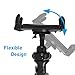 Macally Tablet Holder for Mic Stand, iPad Music Stand or Mic Stand Phone Holder with Strong Hold - 360° Rotating iPad Microphone Stand Mount - Fits iPhone, Any Device Between 3.5” to 8” Wide